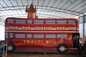 Castello di salto dell'ampia cabina di autobus gonfiabile rossa del PVC per amichevole eco- di spettacolo dei bambini