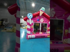 EN14960 Commercial Inflatabile Bounce House Candy Tematizzato in PVC 3x3m Inflatabile Jumping Castle