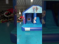 Commercial Inflatable Combos Princess Bouncy Castle a tema Ice Princess 3.6x3x3m