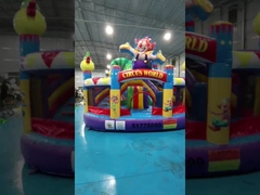 EN14960 Combos gonfiabili in PVC a tema pagliaccio 5.2x5m Casa rimbalzata per bambini