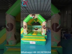 Commercial Grade Inflatabile Combo Coconut Tree Sandbeach Inflatabile Bouncy House Con Slide
