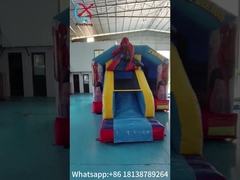 Incendiproof 0.55mm gonfiabile salto castello Bouncer Combinato Con Slide Spiderman