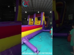 Pvc Tarpaulin Inflatabili Corsi di ostacoli In cortile esterno Giardino divertimento Corsa Sport Per bambini piccoli