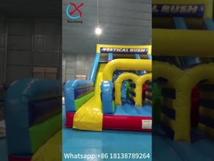 UL Listed Commercial Inflatable Water Slides Vertical Rush Inflatable Obstacle Slide Logo personalizzato