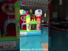 Parco a tema Super Mario Slide secco gonfiabile