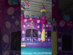 Commerciale Nuovo design castello gonfiabile Disney Princess Cartone animato casa gonfiabile con scivolo