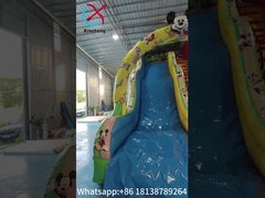 Commerciale all'aperto Slide secco gonfiabile Castello Disney Mickey Mouse Cartoon Party Slide secco gonfiabile
