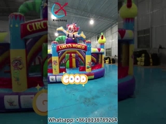 Nuovo design Castello gonfiabile Casa gonfiabile con scivoli Clown Circo Combinazione gonfiabile