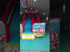 Stampa digitale commerciale Slide gonfiabili di grandi dimensioni Clown Circo Stampa Slide gonfiabili Castello