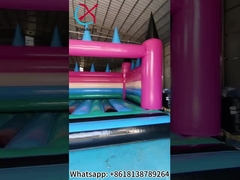 Commerciale all'aperto gigante gonfiabile casa rimbalzo colorato matrimonio gonfiabile grande castello salto
