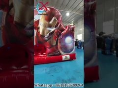 Nuovo design stampa digitale casa gonfiabile rimbalzo con diapositive Marvel Iron Man