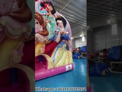 Nuovo design stampa digitale casa gonfiabile con diapositive Disney Princess gonfiabile salto