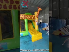 Commercial Grade Outdoor gonfiabile Combo Zoo Giraffe gonfiabile casa rimbalzo con scivolo Funny