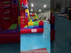 Slide gonfiabili a prova di fuoco LEGO Blocco di costruzione Casa gonfiabile Castello