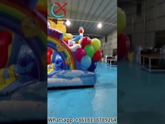Slide gonfiabili ignifughi di alta qualità Smile Emoji Casa gonfiabile con castello di slide