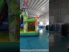 Casa gonfiabile con scivolo Zoo delle giraffe