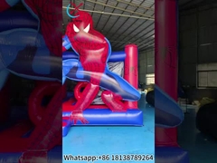 Il tema di Spiderman, casa gonfiabile, casa salta, castello, casa salta
