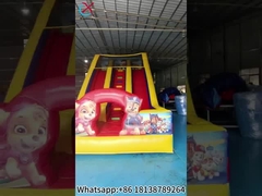 Slide a pattuglia gonfiabile a zampa grande Slide gonfiabile a doppio asciutto