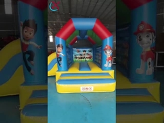 Pattuglia a zampe gonfiabile Salto castello salta con combo di scivolo per bambini