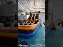 Slide gonfiabili Arancio Slide gonfiabili doppia acqua Castello Slides