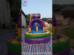 Slide gonfiabile gigante Slide gonfiabile doppio acqua Long Lane Castle
