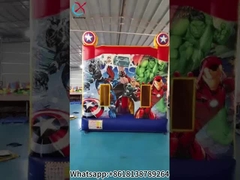 Fabbrica Capitan America fumetti tematici all'interno all'aperto Custom Bouncy Castle Salti