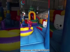 Personalizza Kitty Cat Doraemon Gioco gonfiabile città casa gonfiabile castello scivolo per i bambini