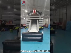 Nuovo design castello gonfiabile a rimbalzo con diapositiva commerciale a tema dinosauro parco gonfiabile a rimbalzo