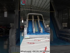 Slide gonfiabili castello gonfiabili doppi scivoli asciutti per bambini e adulti
