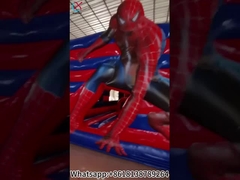 Casa gonfiabile Spiderman con combo di scivolo castello gonfiabile