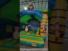 Bouncer gonfiabile con scivolo Combine Jungle Monkey Inflatable Castle
