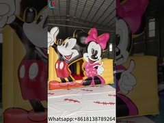 Mickey e Minnie Casa gonfiabile con scivoli Combo Castle