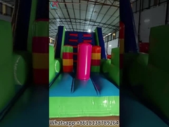 Gioco interattivo gonfiabile in PVC Corso di ostacoli Castello per bambini