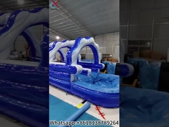 Slide gonfiabile a scivolo Slide gonfiabile a acqua doppia per esterni