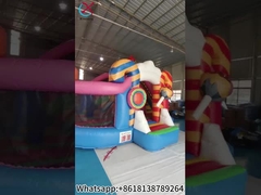 Gonfiabili Combo Happy Easter Candy Castello Gonfiabile con Trampolino