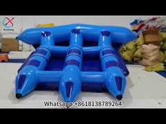 Fornitore Gonfiabile Banana Boat Trainabili Blu Galleggiante Banana Giochi Acquatici