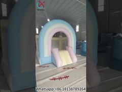 Bounce House Slide Combo Rainbow Indoor Bounce gonfiabile con scivolo