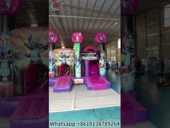 Commercial Bouncy Castle Lilo & Stitch Bouncy Castle con noleggio di diapositive per bambini