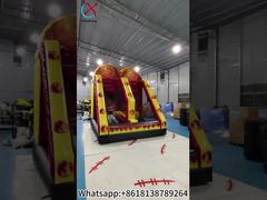 Uno sguardo più da vicino: giochi gonfiabili commerciali Basket Criss Cross Toss Game Doppi colpi