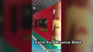 Farm Bounce House Slide Combo Attività di noleggio divertente