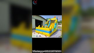 Scivolo gonfiabile Minion per attività di noleggio di feste per bambini