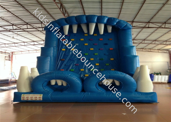 Blue Rock Climbing Bounce House 6 x 4m Commerciale Scala gonfiabile