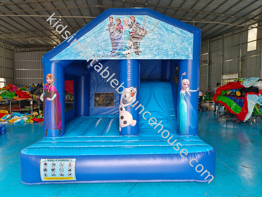 Commercial Inflatable Combos Princess Bouncy Castle a tema Ice Princess 3.6x3x3m