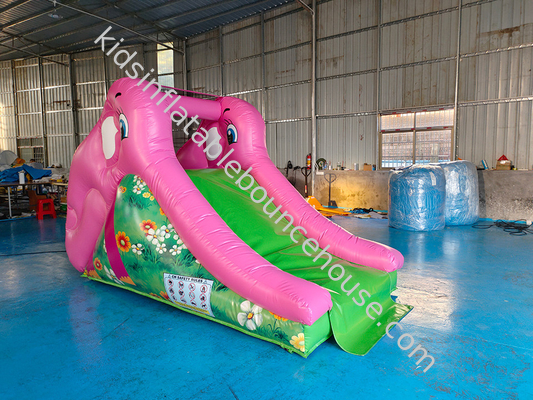 Tematica elefante 3,5x1,8x2,5m Slide d'acqua gonfiabili Stampa digitale Casa salto d'acqua con diapositiva