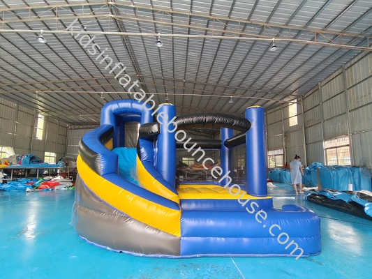 Fireproof Commercial Inflatable Bouncer Moonwalk Cartoon Theme con combo di diapositive rotative