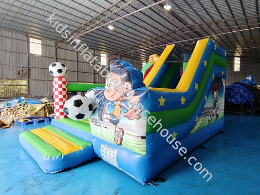 Bambini PVC gonfiabile Bouncer Combo Con Slide Theme Calcio Castello Parco giochi