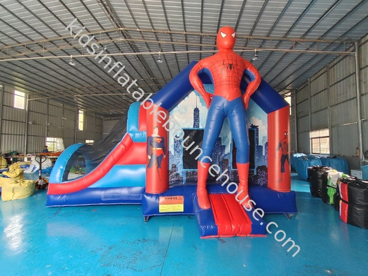Fabbricazione Bouncy Castler Bouncer Combo gonfiabile con Slide SpidermMan Castle