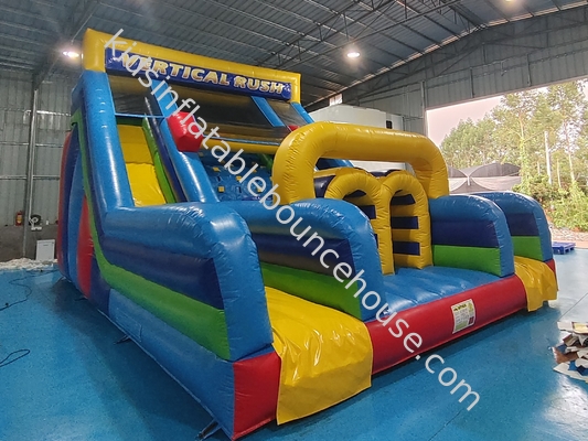 UL Listed Commercial Inflatable Water Slides Vertical Rush Inflatable Obstacle Slide Logo personalizzato