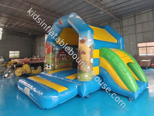 Commercial Kids Inflatabile Salto Castello Con Slide Farm Tema Inflatabile casa gonfiabile Combo Per Outdoor Indoor