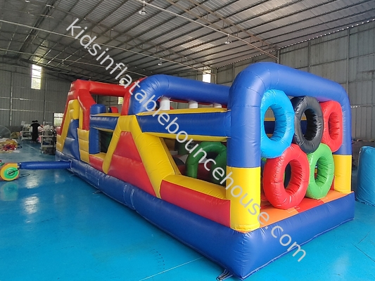 Tarpaulin in PVC di qualità commerciale Giant gonfiabile Corsi di ostacoli gonfiabili Fun City per all'aria aperta